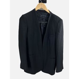 Zara Woman Black Open Front Blazer Medium